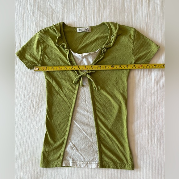 Girls Green and White Shirt - Picture 3 of 5